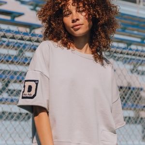 Daily Drills Cropped Sleeve Crewneck with Patch